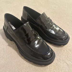 Zara Black Patent Loafers